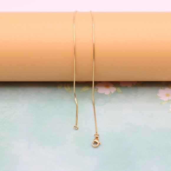 Delicate Rose Gold Snake Chain Necklace,  Elegant Look, XPNL0130 - Picture 8 of 12